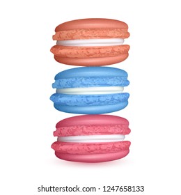 Set of macaroons. realistic illustration, Vector EPS 10