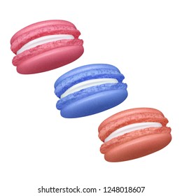 Set of macaroons. realistic illustration, Vector EPS 10