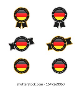 Set Made in Germany Labels Template Design. Vector Eps 10