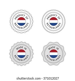 Set of "Made in Netherlands" labels 