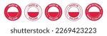 Set of Made in Poland label icons. Made in Poland logo symbol. Poland-made badge. Poland flag. suitable for products of Poland. vector illustration