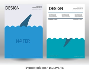 Set of magazine, poster, flayer, banner design template, retro bauhaus design 