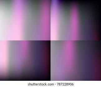 Set of magenta lilac and gray glowing gradient abstract background. Glamorous wallpaper.
