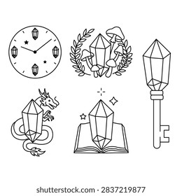 Set magic crystal element