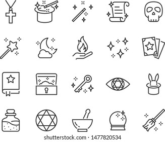 set of magic icons, halloween, fantasy