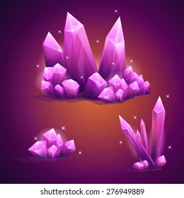 Establecer cristales mágicos de diversas formas