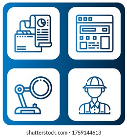 Set of magnifier icons. Such as Analysis, Search engine, Magnifying glass, Archaeologist , magnifier icons