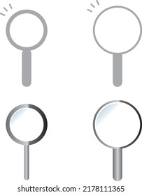 Set of magnifying glass illustrations