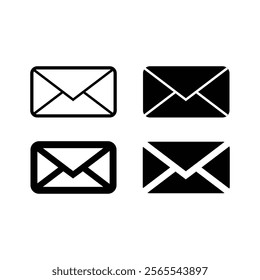 set of mail envelop icons. email icons vector set