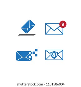 Set of mail graphic design template