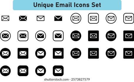 Set of mail icon. envelope, message, email icon, Mail icon button sign, E-Mail, Letter, Mail, Mailbox. vector illustration