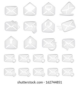 set of mail icons vector