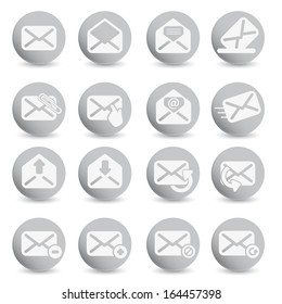 set of mail icons vector