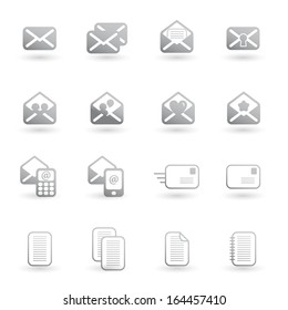 set of mail icons vector