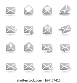 set of mail icons vector