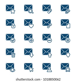 Set of mail icons. Vector illustration