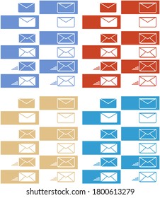 Set of mail icons vector for web design and mobile 