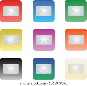 Set von Mail-Icons für Web . elektronische Post	