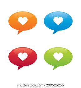 Set of Mail Speech Bubbles