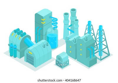 Set major plant factory isometric 