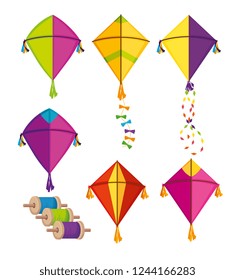 set makar sankranti kites to festival celebration