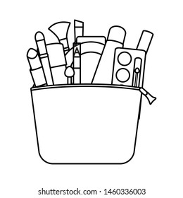 set of make up accessories in bag