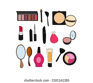 Set Make Beuty Product Illustration Vector Stock Vector (Royalty Free ...