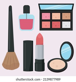 Set of make up vector