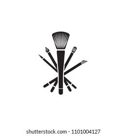 Set of make-up brushes icon. Element of beauty saloon icon for mobile concept and web apps. Detailed Set of make-up brushes icon can be used for web and mobile. Premium icon on white background