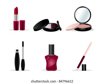 Set of Makeup Icons. 