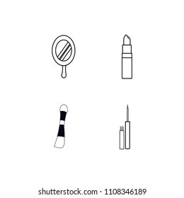 a set of makeup icons - glyph editions