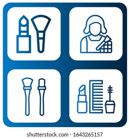 Set of make-up icons. Such as Makeup, Makeup artist, Makeup brushes , make-up icons