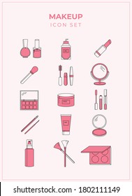 A Set of Makeup Inspired Icons