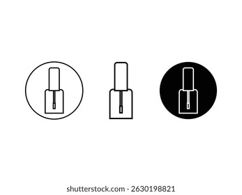 Set of makeup nail polish, symbol icon design vector isolated on transparent background