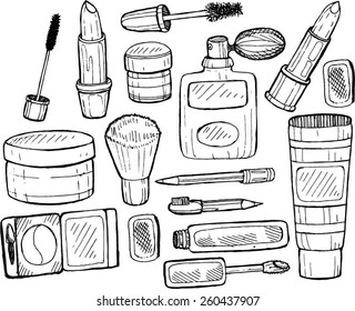 Set of make-up products