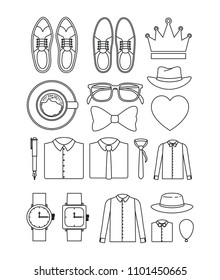 set male accessories icons