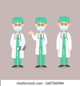 Set Male Doctor Character Vector
