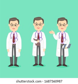 Set Male Doctor Character Vector