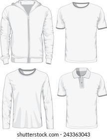 Set of male shirts. Vector illustration Eps 8.