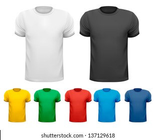 Set of male T-Shirts. Vector.