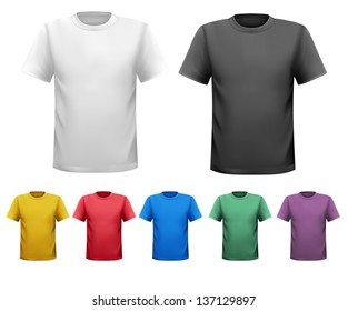 Set of male T-Shirts. Vector.