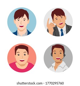 Set of man character. Can use for profile, avatar, character, card and poster