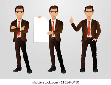 Set of man characters