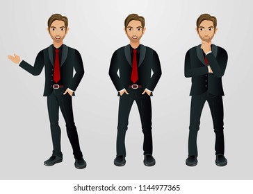 Set of man characters