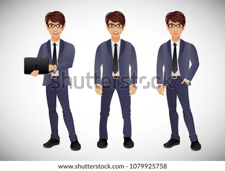 Set of man characters
