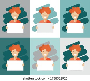 establecer iconos de man mostrando el vector de banners vacío