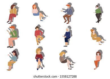 Set of man and woman concept. Creative idea design. Flat vector illustration use for web page, brochure or presentation.