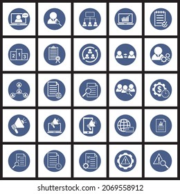 a set of management data icon , a set of business icon