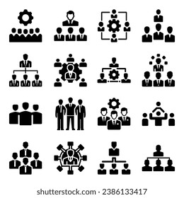 Set of management icon. Pictogram vector design.