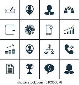 Set Of Management Icons On Business Goal, Business Woman And Manager Topics. Editable Vector Illustration. Includes Pin, Bank, Increase And More Vector Icons.
